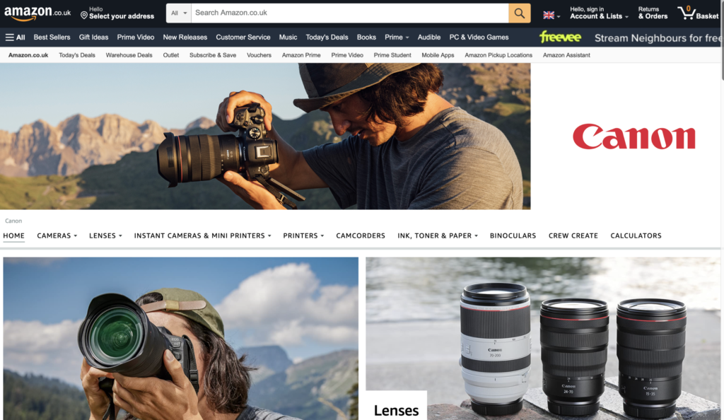 Canon Store on Amazon